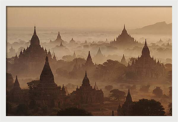 Dawn Over Bagan Pagodas
