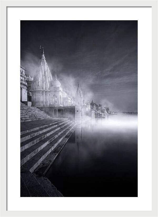 Dawn Serenity Over Varanasi Ghats