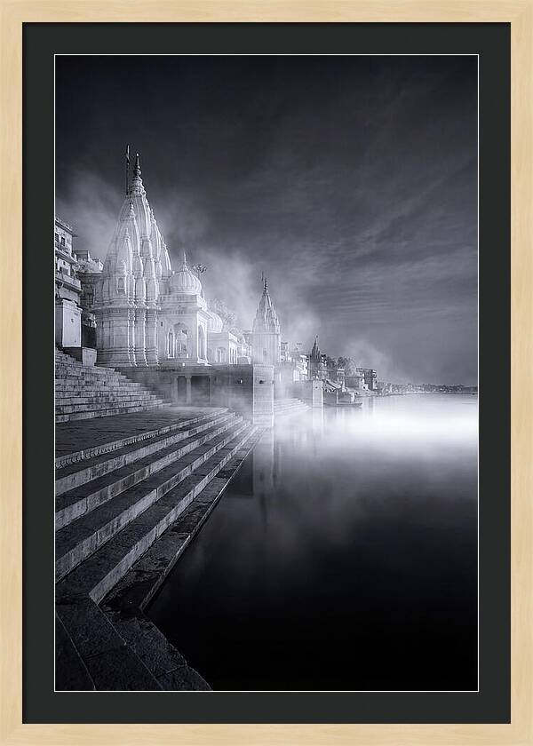 Dawn Serenity Over Varanasi Ghats