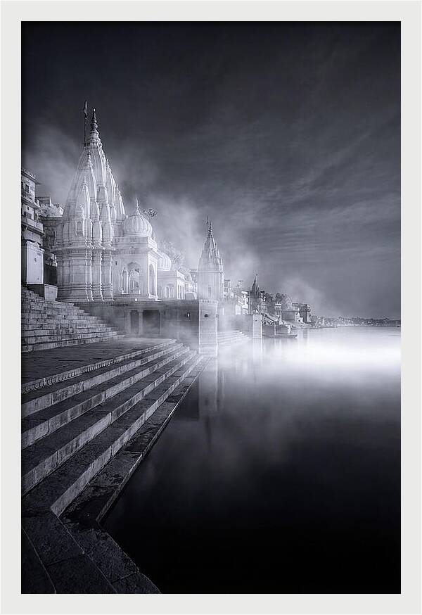 Dawn Serenity Over Varanasi Ghats
