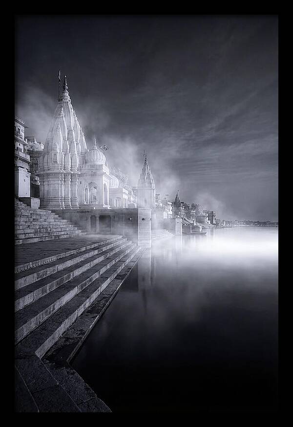 Dawn Serenity Over Varanasi Ghats