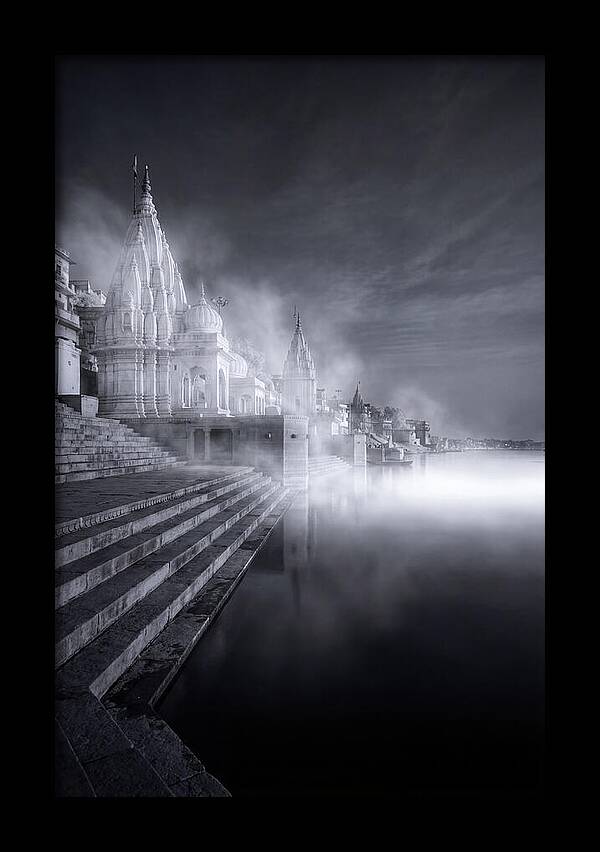 Dawn Serenity Over Varanasi Ghats