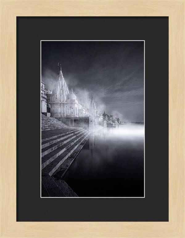 Dawn Serenity Over Varanasi Ghats