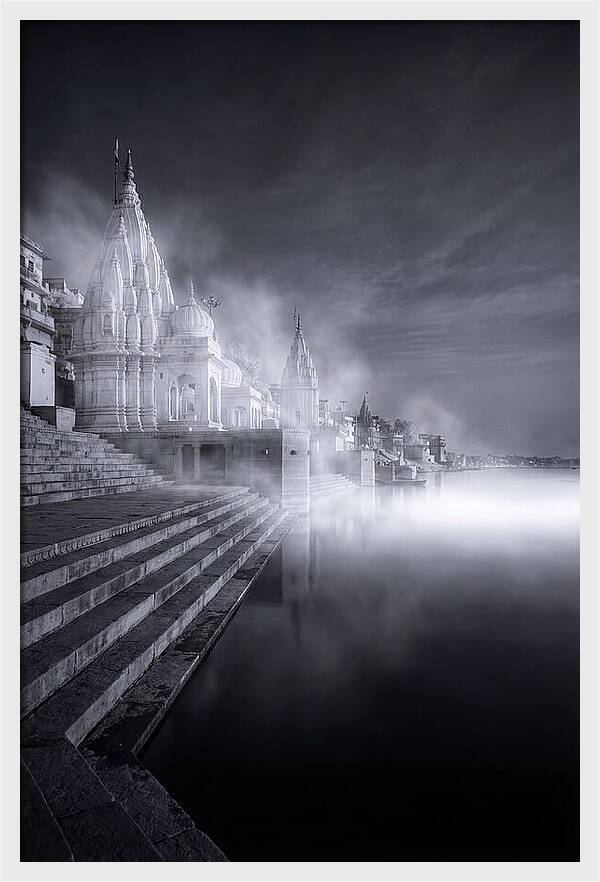 Dawn Serenity Over Varanasi Ghats