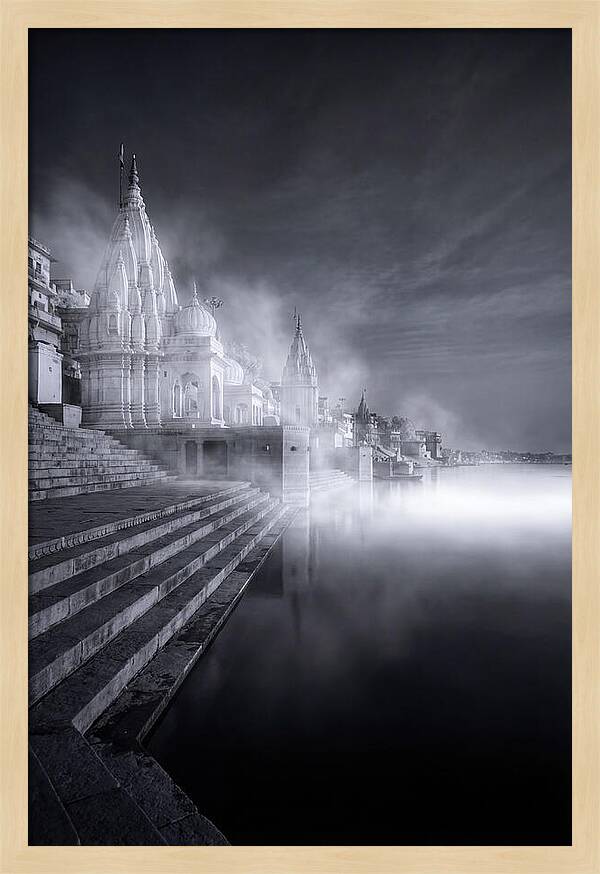 Dawn Serenity Over Varanasi Ghats