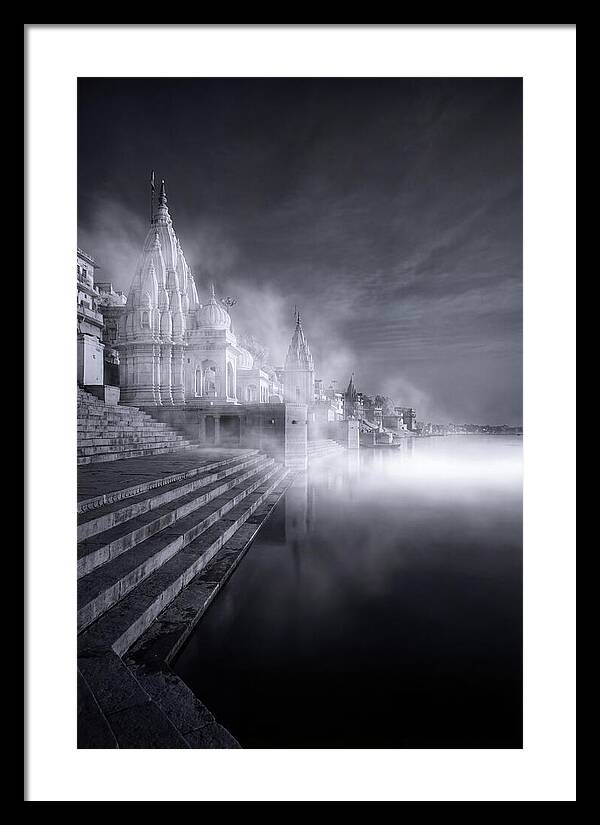 Dawn Serenity Over Varanasi Ghats