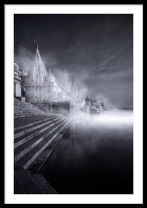 Dawn Serenity Over Varanasi Ghats