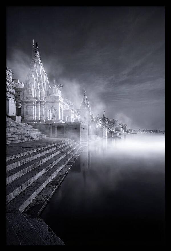 Dawn Serenity Over Varanasi Ghats