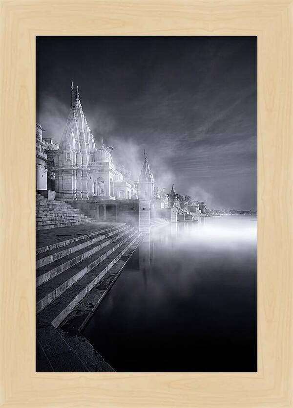 Dawn Serenity Over Varanasi Ghats