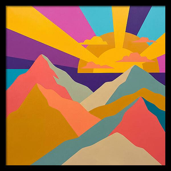 Dawns Embrace On Vibrant Peaks