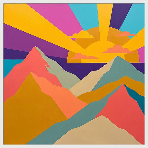 Dawns Embrace On Vibrant Peaks