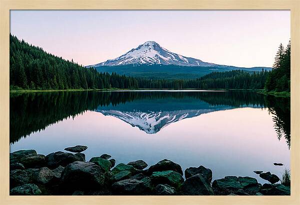 Dawns Embrace Over Mount Rainier