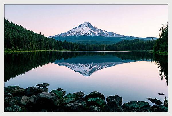 Dawns Embrace Over Mount Rainier