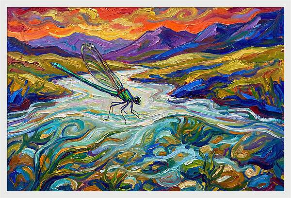 Dazzling Damselfly By The River