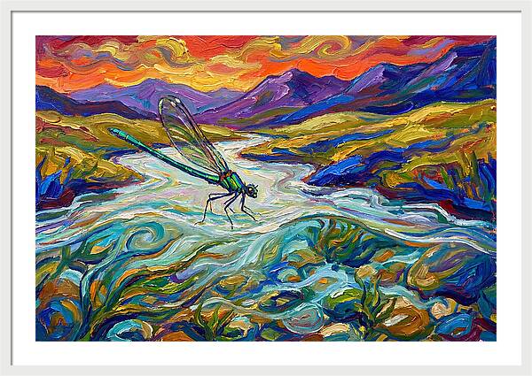 Dazzling Damselfly By The River