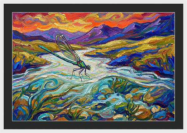 Dazzling Damselfly By The River
