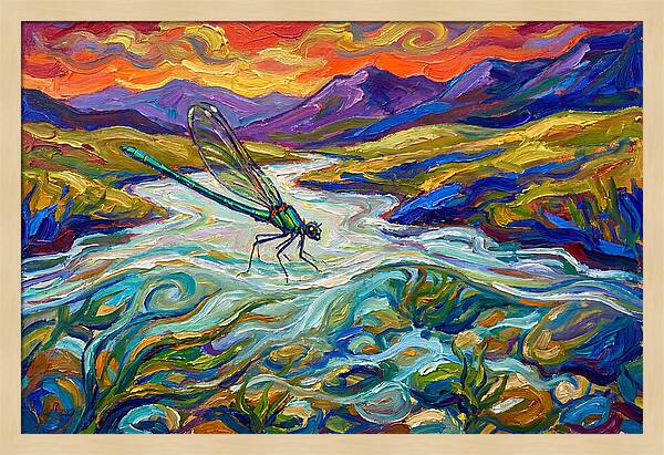 Dazzling Damselfly By The River