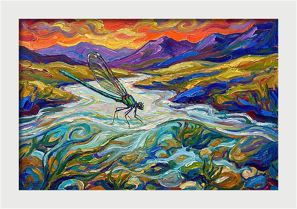 Dazzling Damselfly By The River