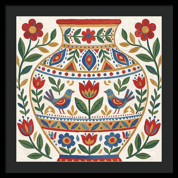 Decorative Folk Vase