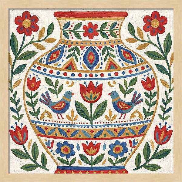 Decorative Folk Vase