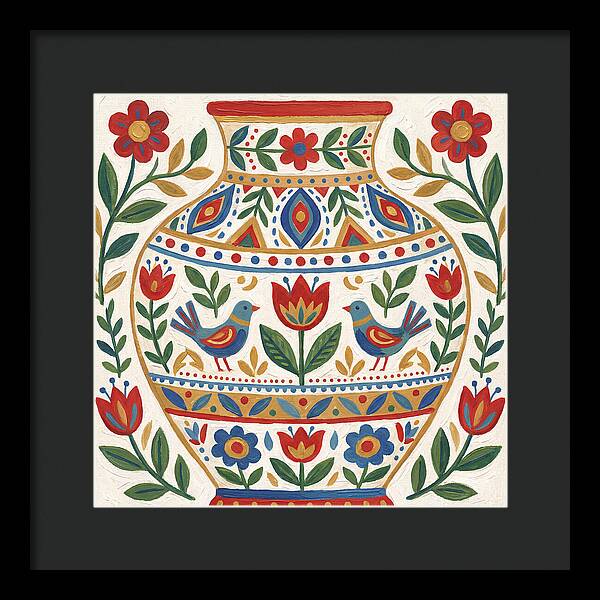 Decorative Folk Vase