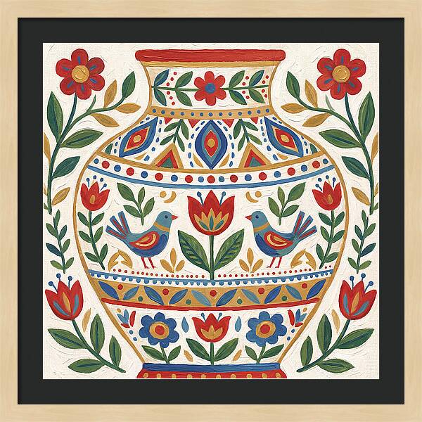Decorative Folk Vase