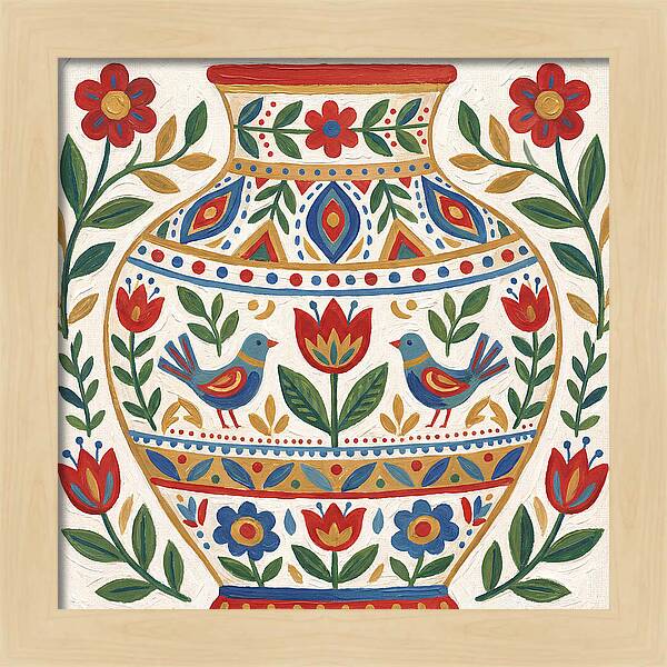 Decorative Folk Vase