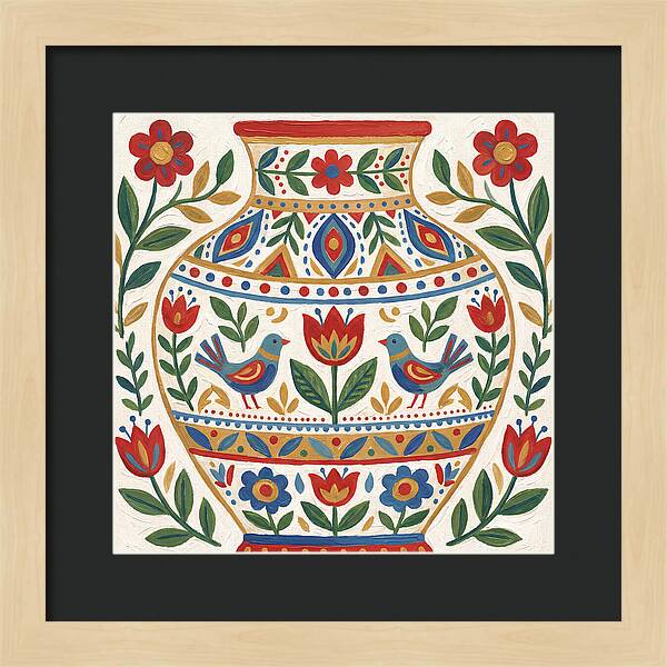 Decorative Folk Vase