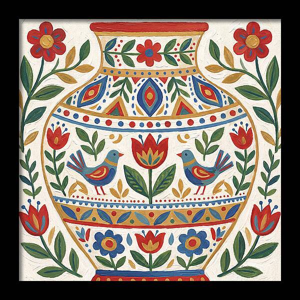 Decorative Folk Vase