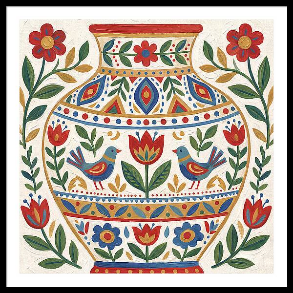 Decorative Folk Vase
