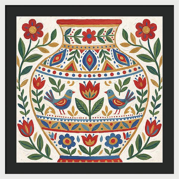 Decorative Folk Vase