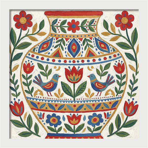Decorative Folk Vase