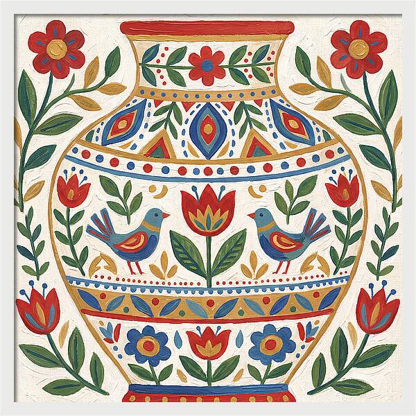 Decorative Folk Vase