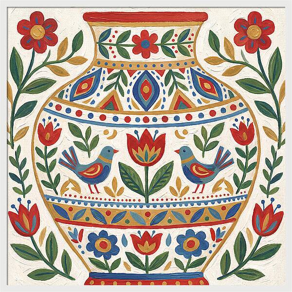 Decorative Folk Vase