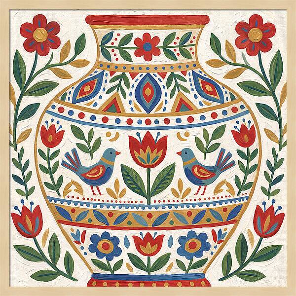 Decorative Folk Vase