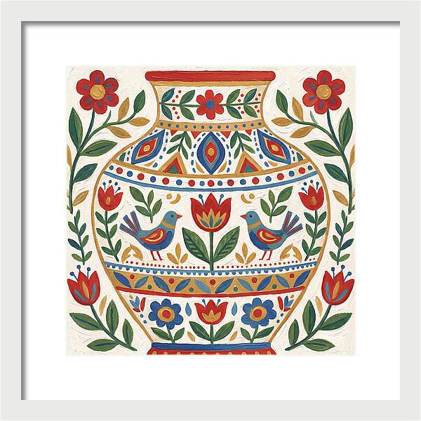 Decorative Folk Vase