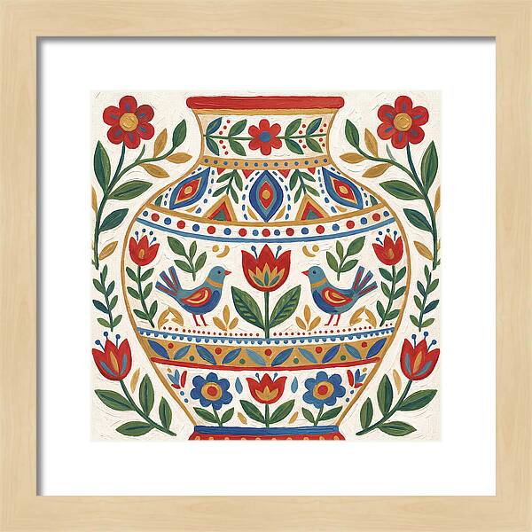 Decorative Folk Vase
