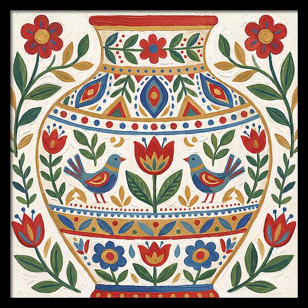 Decorative Folk Vase