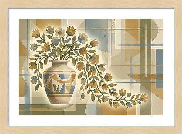 Decorative Urn With Flowers