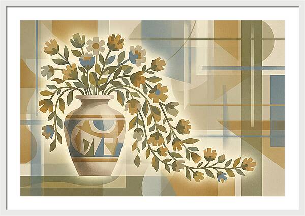 Decorative Urn With Flowers