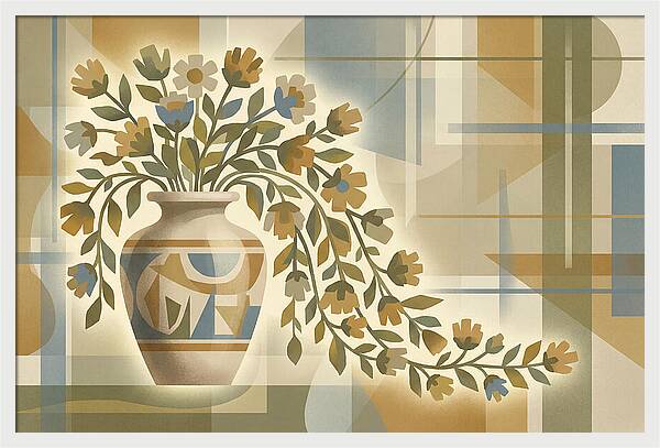 Decorative Urn With Flowers