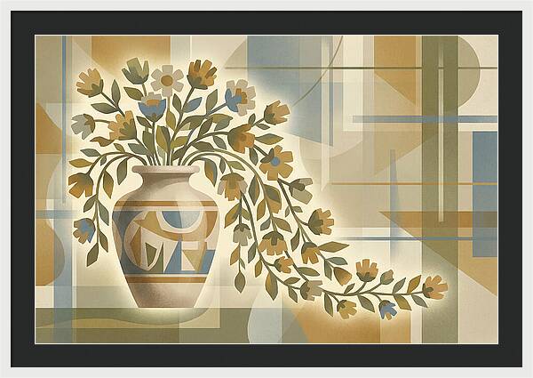 Decorative Urn With Flowers