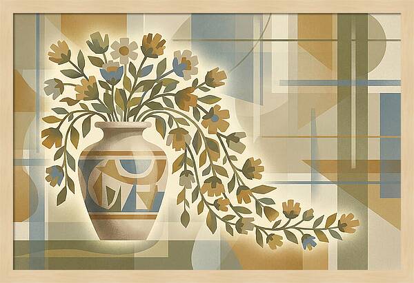 Decorative Urn With Flowers