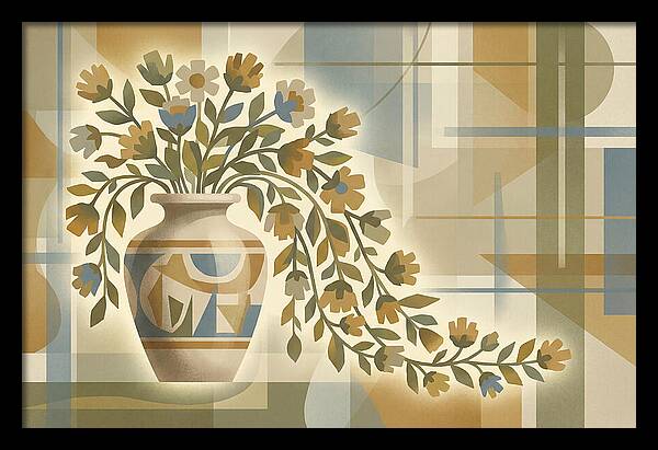 Decorative Urn With Flowers