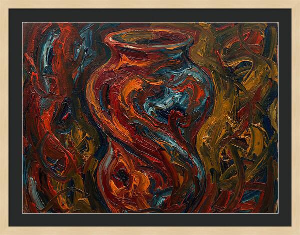 Decorative Vase In Expressionist Style