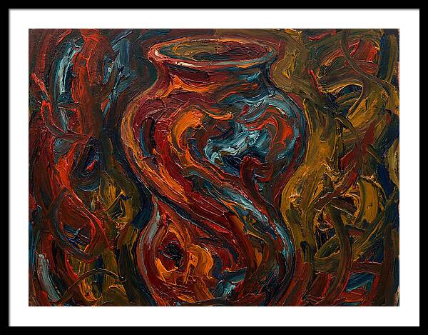 Decorative Vase In Expressionist Style