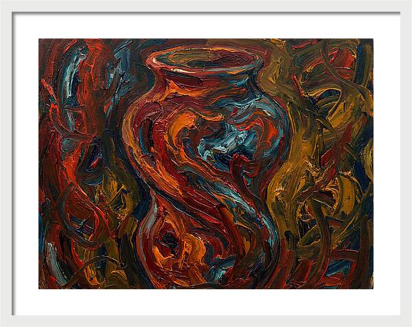 Decorative Vase In Expressionist Style