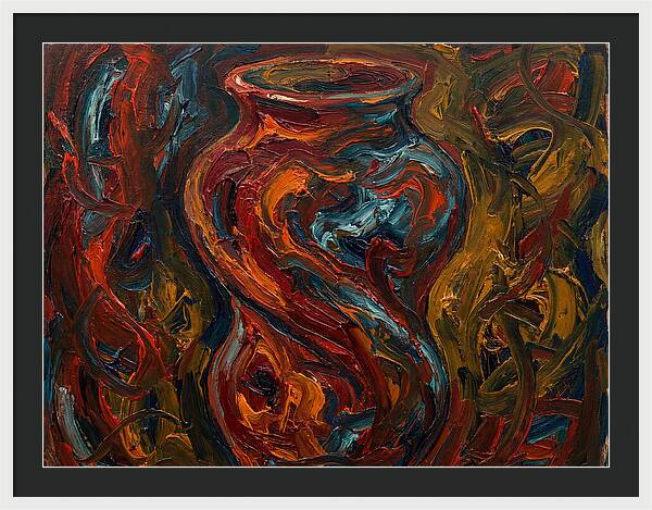 Decorative Vase In Expressionist Style