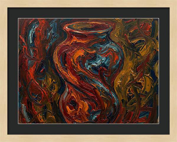 Decorative Vase In Expressionist Style