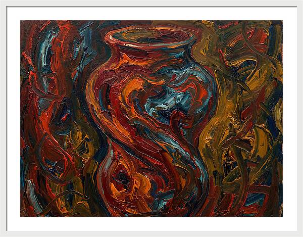 Decorative Vase In Expressionist Style